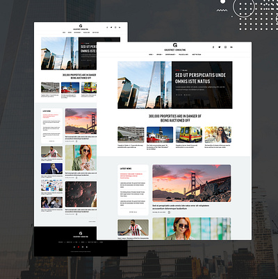 Gold Street Consultant news Landing page Design landingpage news uiux