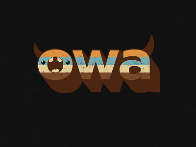 owa owa monster text design doodle illustration owa owa retro shirt design text tiktok vector