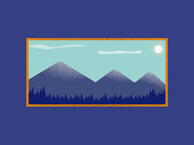 Mountains art artwork beautiful design grain texture illustration illustrator landscape landscape design logo mark mountains nature sun vector vector art vector illustration