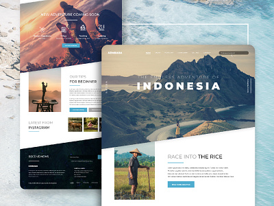 BlogVenture - Personal Travel & Lifestyle Web Blog Design blog design ui ux web website