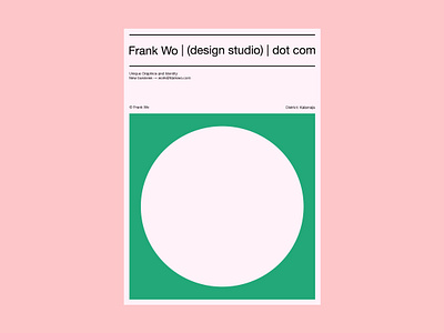 Frank Wo WV21 design flat graphic design logo minimal typography