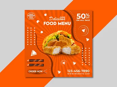 Food Social Media Post Design design facebook post food food social media post social media social media banner social media templates