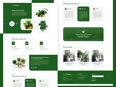 Plant Shop - Web creative design flat design homepage house interaction landingpage online shop online shopping online store plant plant shop plants trending uidesign uiux web webdesign website website concept