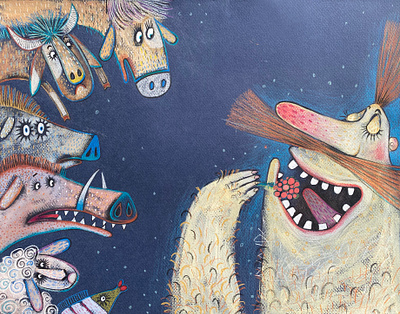 Character design for children book animals cartoons character character design childrens book creature gouache illustration mythology pencils portraits tempera