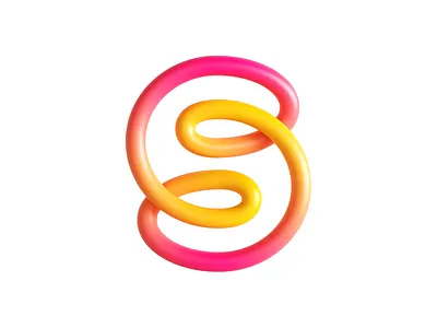 saleloop 3D sign brand identity branding cinema 4d continuity continuous line endless gradient path modern infinite letter s typography logo mark symbol icon loop cycle no limits overlap shadow depth platform tech