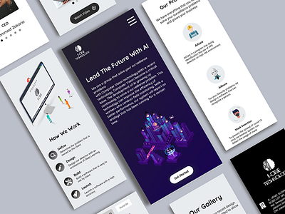 J-One Technology Mobile Version grey greys mobile ui purple ui uiux web design webdesign website