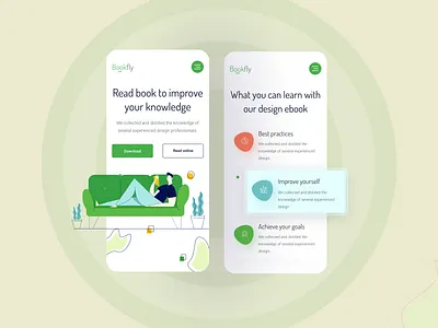 Bookfly - Landing page Responsive Concept! agency app design book book web branding concept creative illustraion kshuvon minimalist responsive design responsive website typography ui ux web web app design webdesign