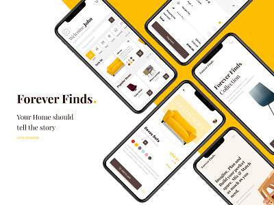 Home Decor Application app app design app screen app screens app ui branding codiant design furniture app furniture store home decor app mobile app typography ui