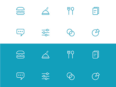 Food service app icons app icons illustration
