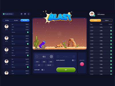 Blast - Game aftereffects animations blast blaster canvas css css 3 css animation css grid css3 gambling game illustrator photoshop responsive design skill game