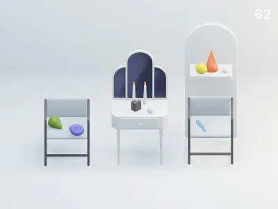 Still life 27 | Everyday object 3d colors composition design illustration interior minimal