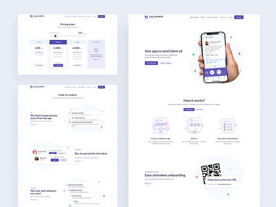 LetsChatWith marketing website conference design event events flat illustration landing marketing site meet mobile app saas saas design ui ux web webflow