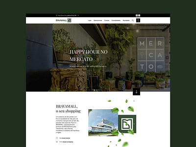 BRAVAMALL - Website about beach black bravamall desktop green hero banner home homepage leaf mall parallax shopping site ui uidesign web web design website white
