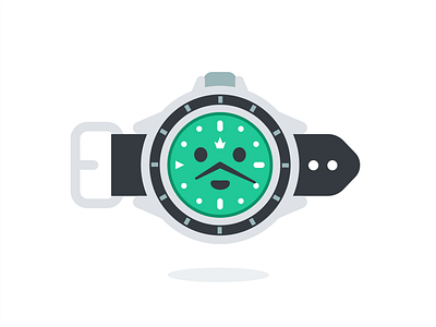 Wristwatch Mascot accessory cartoon character cute digital emoji emoticon flat funny graphic design illustration logo luxury mascot rolex sweet time vector wrist watch wristwatch