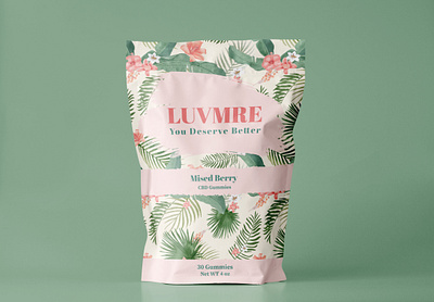 LUVMRE Pouch Packaging Design amazon branding ecommerce graphic design illustration packaging pouch print print design printing product shop shopify vector