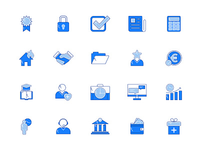 Financial agency icons