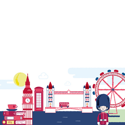 London design illustration london london eye vector