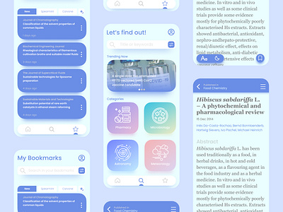 Scientific Research Publication App abstract academic android app clean design education ios journal publication research researcher science scientific ui ux