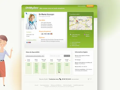 Oh My Doc • UX & UI Design branding builder compostants design designbybry doctor doctors health onepage page builder page design page layout page profile ui ui design uidesign ux website website builder website design
