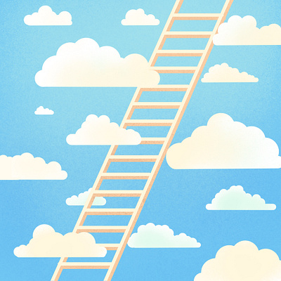 Way to heaven design graphicdesign heaven illustration procreate sky