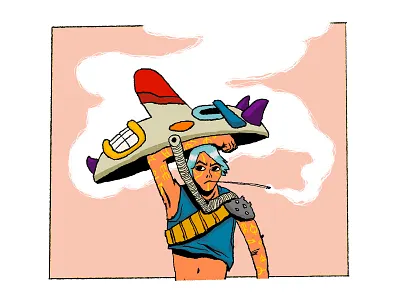 A warrior and their shield color drawing illustration illustration art illustrator procreate