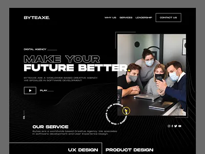 Digital Agency 2021 trend agency landing page app clean ui creative design design dribbble best shot header homepage interaction ios landing page layout product design retro typogaphy ui ux vintage web design