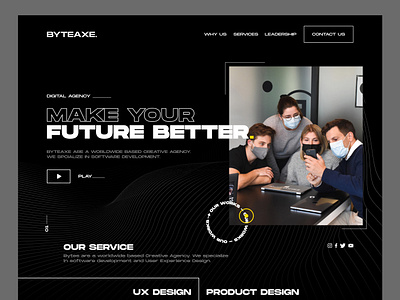 Digital Agency 2021 trend agency landing page app clean ui creative design design dribbble best shot header homepage interaction ios landing page layout product design retro typogaphy ui ux vintage web design