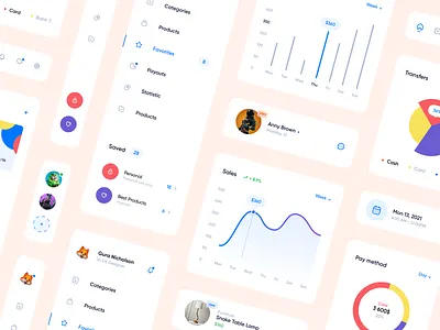 Dashboard UI KIT colorfull dashboard dashboard elements dashboard ui elements graphics kit statistic styleguide ui ui design ui elements ui kit