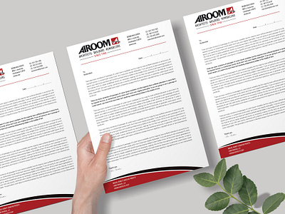 Letterhead design creative red and black simple unique design