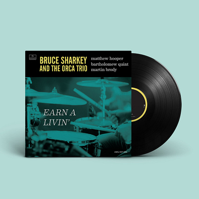 Earn A Livin' album cover album cover design cover design design fictional jazz personal project vintage vinyl