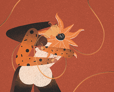 The Kiss. 3/3 art direction digital 2d illustration