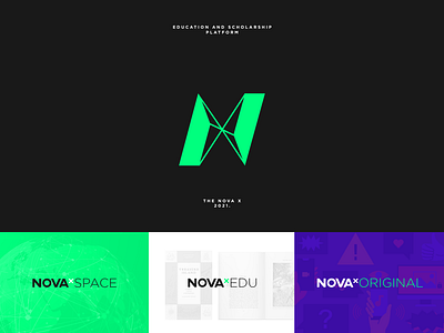 The Nova - Education and Scholarship Platform design education education app education logo educational green green design green logo icon design identity logo logo design logo mark logotype platform