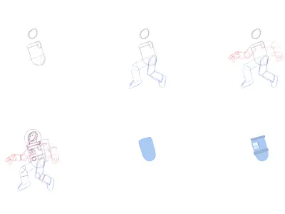 "Into Mailbox" illustration process art artist artwork astronaut character character design creative daily design designer dribbble graphic design illustration mailbox process space tutorial ui design ux ui webdesign