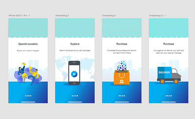 Market app onboarding app ui