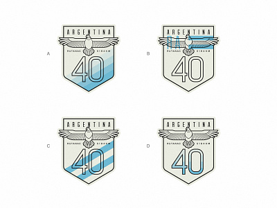 Ruta 40 badge: Which one do you prefer? argentina badge bird condor flag illustration logo neuquen patagonia retro road route ruta 40 sign stroke vintage