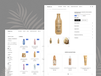 Beauty 365. Hair care & beauty e-commerce beauty branding design ecommerce haircare minimal products typogaphy ui ux ui design ux design website