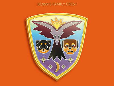 Family crest dribble playoff(ver2) animal branding character childish comic crest design emblem illustration logo