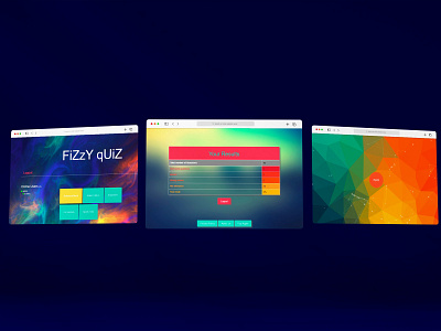Fizzy Quiz web app 3d animation branding design fizzy quiz web app graphic design illustration logo motion graphics ui ux vector web app