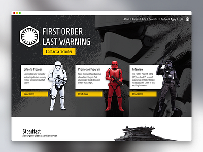 Daily UI#003 - Landing Page 3 dailyui landing page star wars