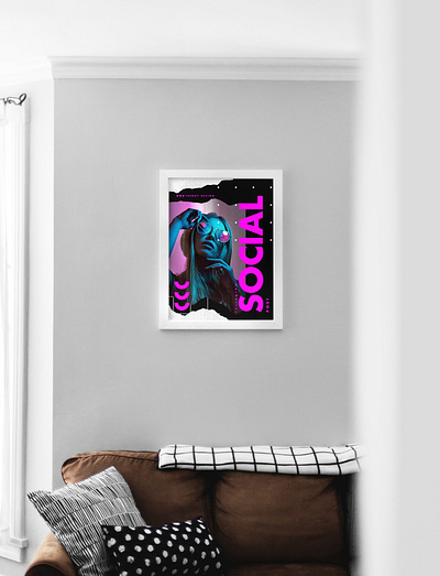 The poster in the frame | Mockup design mockup postcard poster poster art poster design