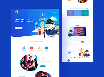 Gophercon UK Landing Page adobexd conference landingpage web design xd xd ui kit