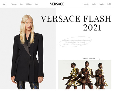 Versace behance typography ui ux ux design uxui uxuidesign web design webdesign website