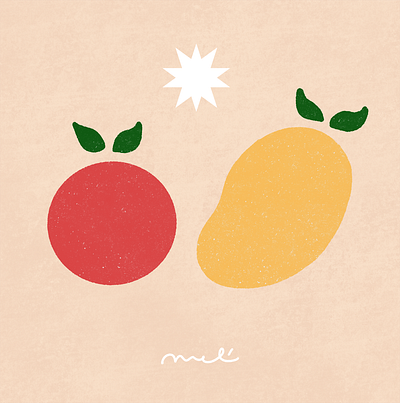 Something Different aesthetics art design fruit illustration illustrator melmelart painting texture