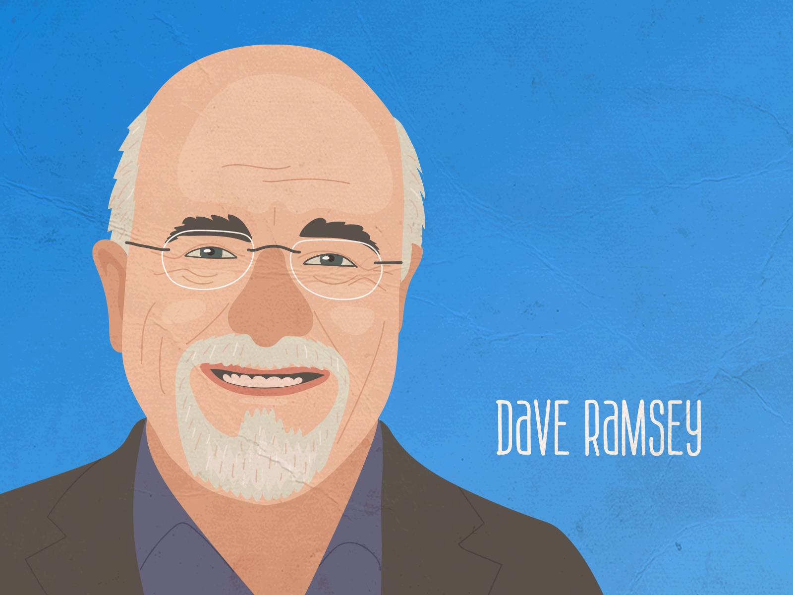 Dave Ramsey, J.L. Collins and Warren Buffett portrait