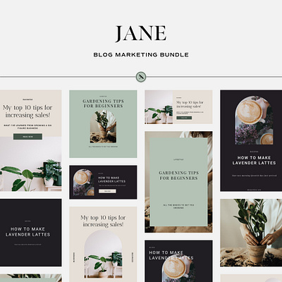 Jane - Blog & Social Media Marketing Bundle blog templates brand branding graphic design social media social media design social media templates templates