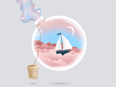 Potion concept logo logo designs logodesign potion procreate procreate art sailboat