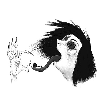 Other mother (Coraline book illustration) book illustration coraline coraline book drawing illustration illustration art illustrations illustrator neil gaiman other mother