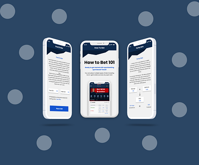 Sports Betting Learning Feature app app design blue design figma ios minimal mobile ui ux
