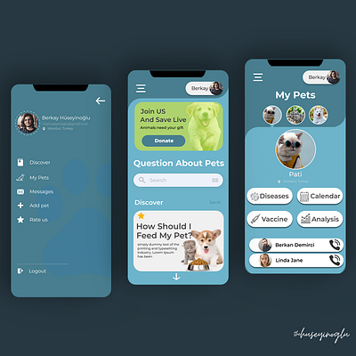 Veterinary App Concept design ui ux
