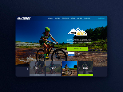 Sports Events Website adventure bike branding design minimal mtb running ui webdesign